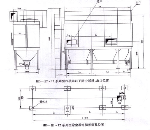 HD(HZ)-Ⅱ2-12型环隙喷吹脉冲袋式除尘器