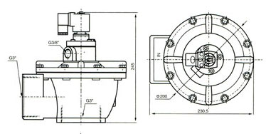 RMF-Z-76S直角式电磁脉冲阀图示